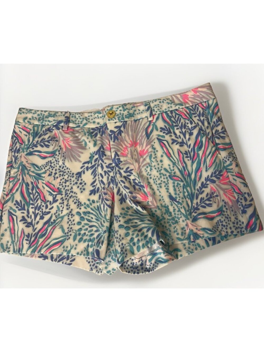 NWT Lilly Pulitzer Callahan Knit Shorts 5 Inch Via Del Mar Women Size 16 Preppy